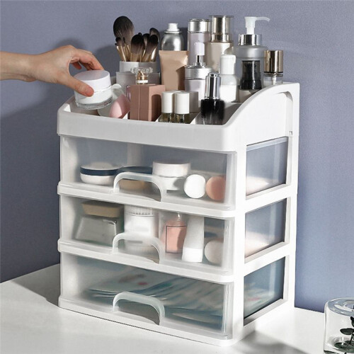 Cosmetic Desktop Storage Box Multi-Layer Drawer Dust-Proof Storage Simple Transparent Finishing Rack 1
