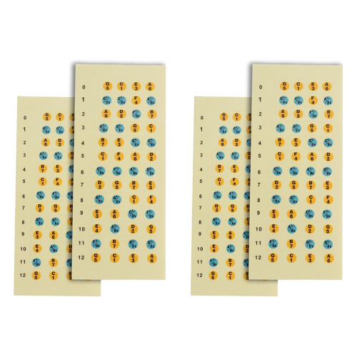 Ukulele Decals Fretboard Note Decals Sticker for Ukulele Beginners 4Pack