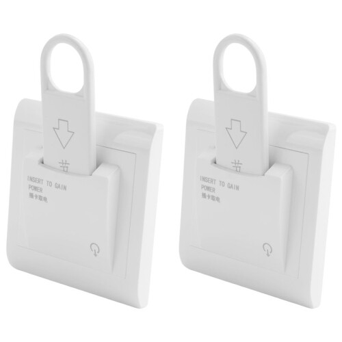 2X High Grade Hotel Magnetic Card   Saving  Insert Key for Power
