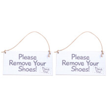 2X Please Remove Your Shoes Thank You Take Your Shoes Sign Hanging Door Sign Wooden Plaque Gift