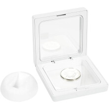 MüNzen Display Box - Set mit 30 3D Schwimmender Rahmen Display Halter mit StäNdern für Herausforderungs MüNzen, AA Medaillons, Schmuck