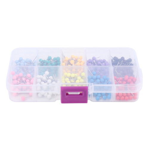 Map Tacks Push Pins Plastic  with Steel Point, 4mm, 1000 Pieces 1