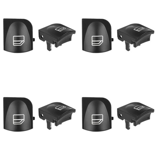 4X Window  Button Covers for   W203 W208 C Clk Class Front Left+Right Window  Repair Button Caps 1