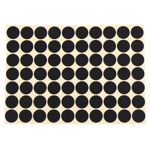 2X 19mm Circles Round Code Stickers Self Adhesive Sticky Labels Black 1