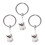 3X Trendy Car Engine Piston Keyring Chain Keychain Key Fob Silver 1