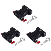3X Multifunktions Kamera Grundplatte mit 15mm Stangenschienen Klemme für Dslr Kamera Schulter Rig StüTz Zubehör