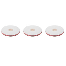 3X 45M Full Reel Cut Lengths Gingham Ribbon Sewing Crafts, 6mm Wide Red