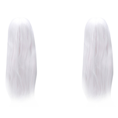 2X Peluca Larga Anime Recta Pelo Disfraz Cosplay Largo Liso,
