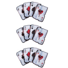 3X Car Stickers, Funny Poker Pattern Truck Vehicle Body Window Reflective Sticker Decals Decoration