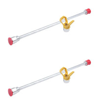 2Pc 20 Inch Airless Sprayer Paint Tool Extension Pole 50cm with Tip Guard Nozzle