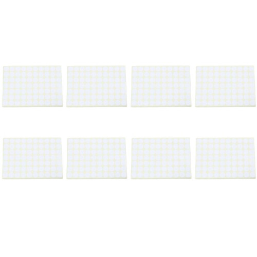 8X, 19mm Circles Round Code Stickers Self Adhesive Sticky Labels White