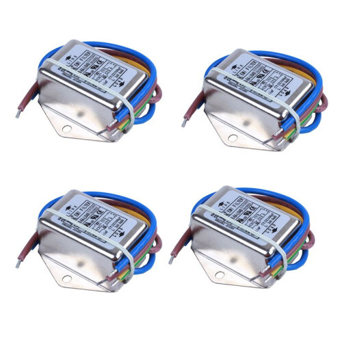4X AC 115 V / 250 V 6 A EMI-Filter mit Einzelphasenrauschen