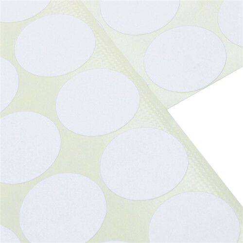 8X, 19mm Circles Round Code Stickers Self Adhesive Sticky Labels White 1