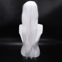 2X Anime Long Straight Hair Wig Cosplay Long Straight Costume, White
