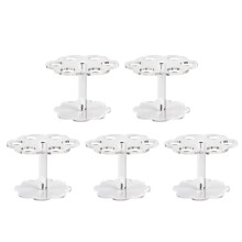 5Pcs 6 Holes Acrylic Ice Cream Cone Stand Holder Transparent