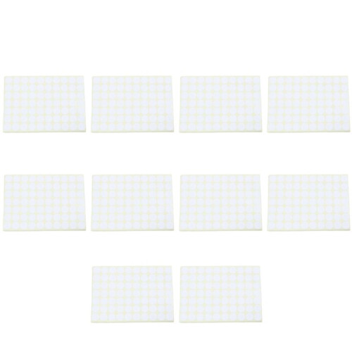 10X, 19mm Circles Round Code Stickers Self Adhesive Sticky Labels White