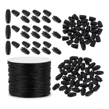 Lanyard-Schnalle, 24 Mm, Schwarze Perlen-Verschlussschnalle für die DIY-Herstellung Von Halsketten, Armbändern und Schmuck