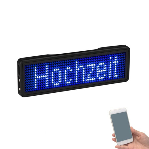 5X  LED Name Badge Rechargeable Light Sign DIY Programmable Scrolling Message Board Display LED,Type 5 1