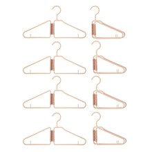 8Pcs Foldable Hangers, Plastic Foldable Hangers, Portable Folding Clothes Hanger, Foldable Travel Hangers (Apricot)