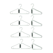 8Pcs Foldable Hangers, Plastic Foldable Hangers, Portable Folding Clothes Hanger, Foldable Travel Hangers (Green)