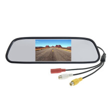 Auto-Video-Parkmonitor, Auto-Rückfahrkamera, 4,3-Zoll-TFT-LCD-Auto-Rückspiegel-Monitor, Umgekehrtes Bild, 12 V-24 V