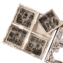 100 Sheets Vintage Butterfly Plant Flower Scrapbook Stickers for Junk Journal Supplies,Extreme Black and White