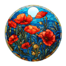 Ciondolo A Disco In Acrilico 4 Pezzi con Catena Ciondolo Retrò Europeo Fiore Colorato Accessori per Pendenti da Donna YK147