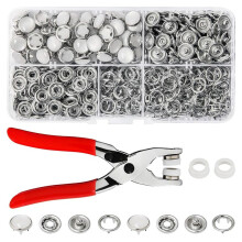 Pearl Snaps for Fabric Snap Pliers, Metal Snap Button Kit for Clothing, Shirts, Onesie, Romper,120 Set