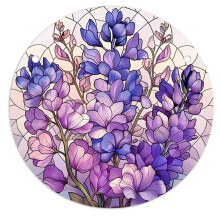 Ciondolo A Disco In Acrilico 4 Pezzi con Catena Ciondolo Retrò Europeo Fiore Colorato Accessori per Pendenti da Donna YK287
