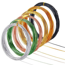 196Ft 6 Colors Flat Aluminum Wire, 0.5x1mm Colored Wire for DIY Jewelry Making Wiry Enamel , 32.81 Feet/Roll