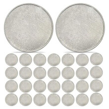 30 Pcs Challenge Coin Blanks 40mm Blank Coins for DIY Crafts Engraving Jewelry Making, Laser Engravable Coin Silver