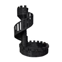 Torre del Castello Dei Dadi Torre Dei Dadi Castello Scale per Ornamenti Della Torre da Tavolo Tema del Castello Romano Antico Torre Che Lancia I Dadi
