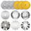 12pack 45mm Rotary Cutter Blades Kits, Perforating Rotary Replacement Blades for Fabric Leather 7  Type 1