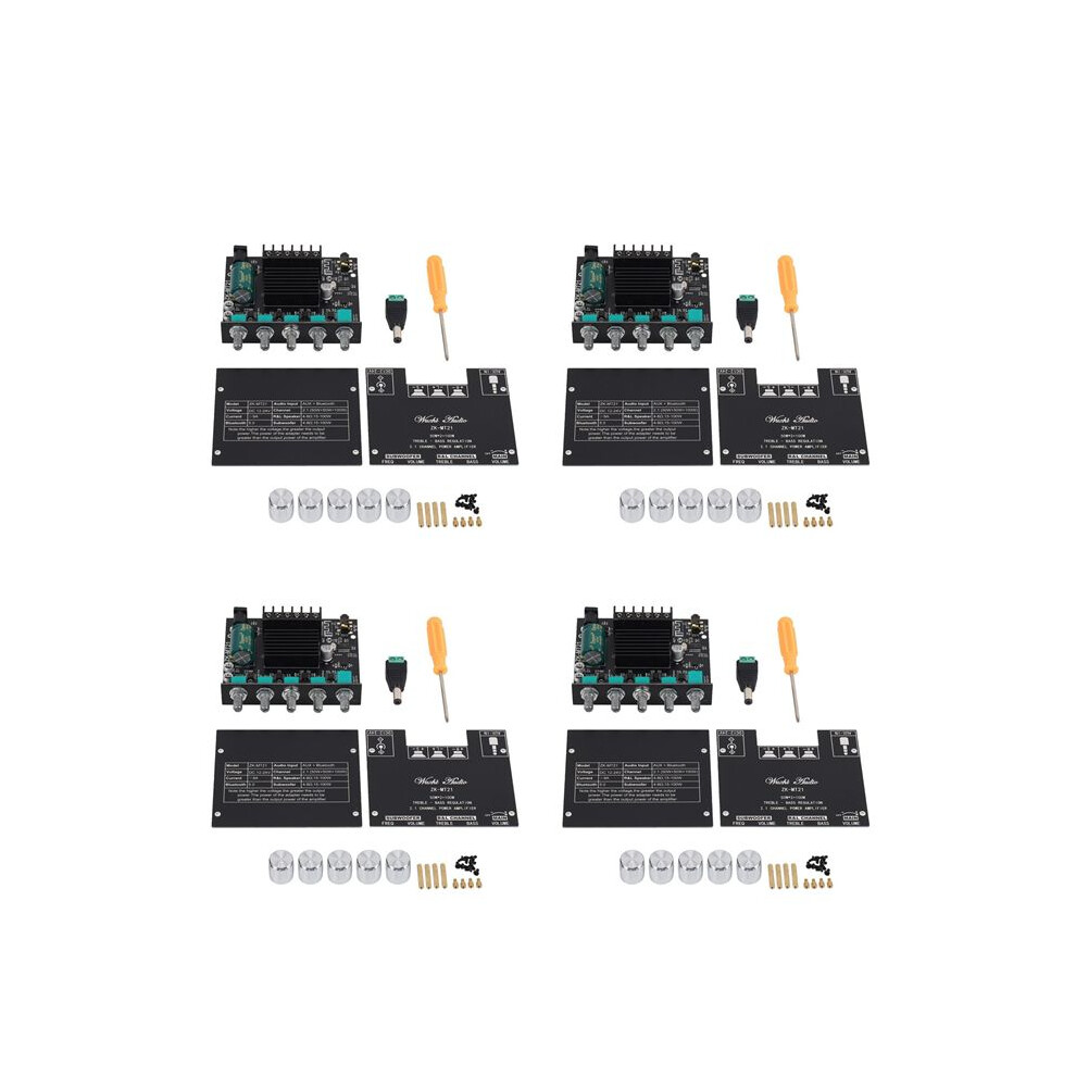 4X Zk-Mt21 2.1 Channel 5.0 Subwoofer Amplifier Board 50Wx2+100W Power Audio Stereo Amplifier Board Bass Amp Black 6133165928101