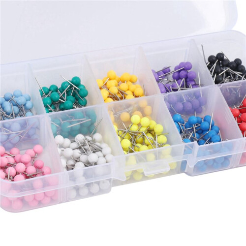 Map Tacks Push Pins Plastic  with Steel Point, 4mm, 5000 Pieces 2