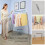 Compact Clothes Rack Retractable Clothes Drying Rack with Storage Bag Stable Design for High Load-Bearing Capacity 8