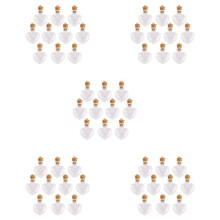 50Pcs Glass Cork Bottle Glasses Ampoules Wool Bottle Pendants Heart Form