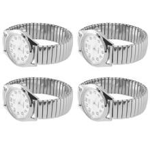 4X Numbers Stretchy Steel Men Lady Sports Wrist Watch 1.4 inch