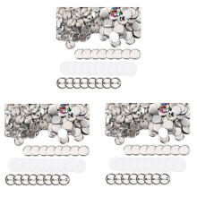 1800 Pz Pulsante Nel Bianca Che Fanno Forniture 25 mm/1 Pollice Pulsante Posteriore Spille Che Fanno Kit Distintivo Nel Metallo Parti per La Macchina