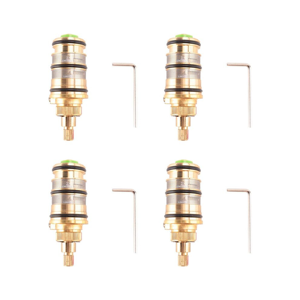 4X Brass Bath Shower Thermostatic Cartridge & Handle For Mixing Valve Mixer Shower Bar Mixer Tap Shower Valve Cartridge 4712300389469
