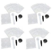 4 Cápsulas 100 Sellos Cápsula de Café Recargable de Acero Inoxidable Reutilizable para la Máquina Filtro de Taza para Cafetera