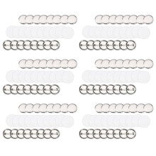 2400 Stück Blanko-Knopfherstellungszubehör 25 mm / 1 Zoll Back Button Pin Making Kit Metallabzeichenteile für Knopfherstellungsmaschine