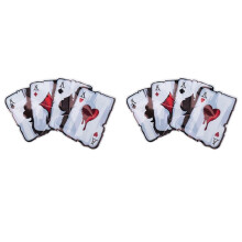 2X Car Stickers, Funny Poker Pattern Truck Vehicle Body Window Reflective Sticker Decals Decoration