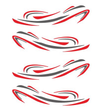 2X RV Motorhome Universal Body Sticker DIY Stripes Image Decal Sticker Decoration for Caravan Trailer