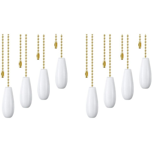 8 Pieces Ceiling Fan Chain Pulls Wooden Pull Chain Extension Pull Chain for Ceiling Light Lamp Fan Chain