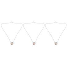 3X Double Heart Rose Gold Cremation Urn Necklace Pendant Funnel Fill Kit Keepsake Memorial Ashes