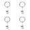 4X Trendy Car Engine Piston Keyring Chain Keychain Key Fob Silver 1