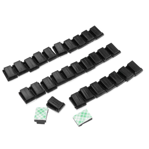 60X Cable Holder Cable Clip Cable Clamp Self-Adhesive Black 2