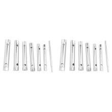 12PC 8-19mm Metric Tubular Box Wrench Set Tube Bar Spark-Plug Spanner Steel Double Ended for Automotive Plumb Repair