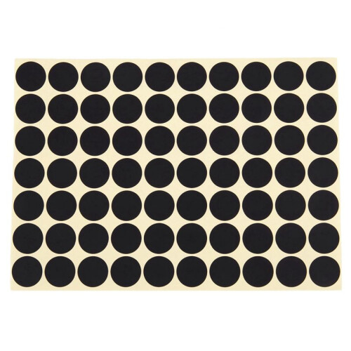 4set 19mm Circles Round Code Stickers Self Adhesive Sticky Labels Black 1